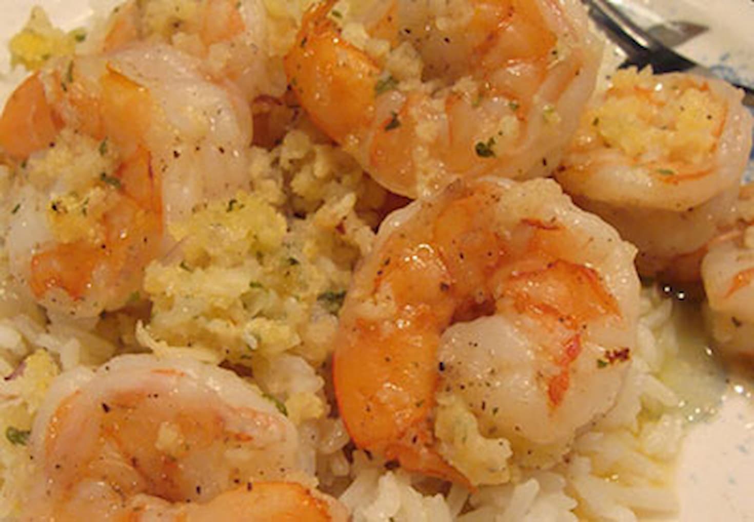 Chesapeake Bay Garlic Butter Shrimp Scampi with Rice
